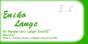 eniko lange business card